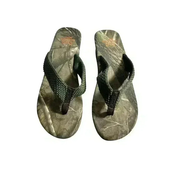 Realtree Camouflage Size 9 Women’s Flip Flops Sandals Real Tree Camo - Picture 1 of 9